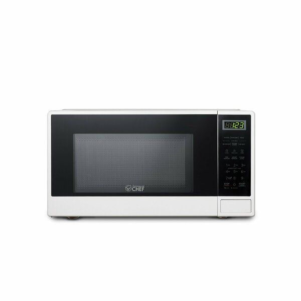 Commercial Chef 1.1 Cu Ft Microwave Oven with 10 Power Levels, White CHCM11100W